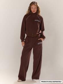 MUSERA Aspen Embroidered Logo Wide Leg Baggy Fit Drawstring Waist Joggers Only Autumn Fall Winter Ski Vacation  Lounge Holidays - Multicolor - View 1