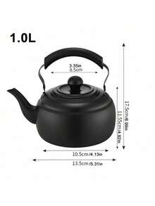 1个带滤网的不锈钢茶壶，用于冲泡和煮茶，耐用的厨房用具，带手柄，现代设计，适用于餐厅、酒店、电磁炉、商用茶壶，也适用于户外和露营。 - 彩色 - 查看 14