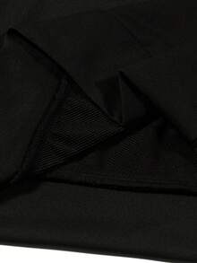 ROMWE MEN Goth 长袖休闲连帽时尚十字设计卫衣 - 黑色 - 查看 4