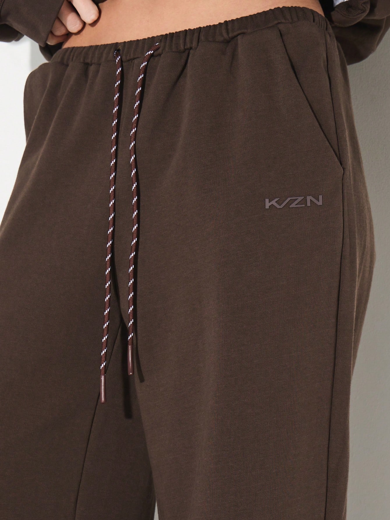 KIZN Relaxed Fit Turn Up Hem Joggers With Drawstring