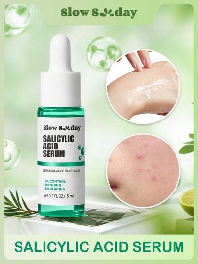 SlowSunday Blemish Salicylic Acid Serum, With Niacinamide And Tea Tree Oil, Face Serum, Salicylic Acid Serum, Exfoliating & Oil-Controlling, Help Brighten The Appearance Of Dark Spots, Cozy Fall & Winter Styles, Suitable For Autumn Winter, Y2K, For Party & Gifts, Thanksgiving & New Year, Thank You Gift, For Christmas,  Christmas Gifts