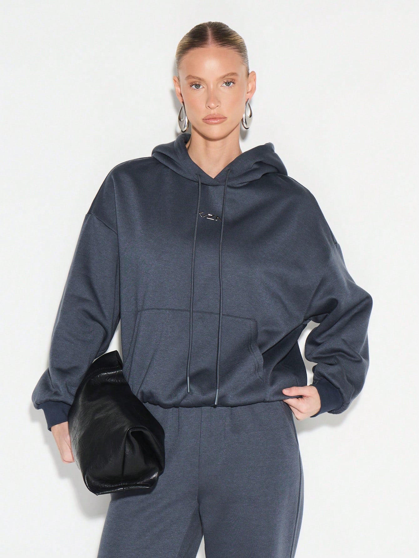 KIZN Oversized Hoodie With Drawstring And Pocket