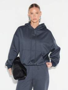 KIZN Oversized Pullover Hoodie With Centre Pocket And Drawstring Hood For Casual Fall Winter Comfort - Royal Blue - View 1