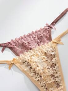 8pcs/Set Romantic & Sexy Lace Ladies Underwear G-String Lingerie - Multicolor - View 7