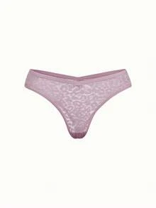 Bonmuse 5 piezas Bragas bikini de encaje sexy para mujer, ropa interior transpirable cómoda de cintura V en múltiples colores - Multicolor - Ver 4