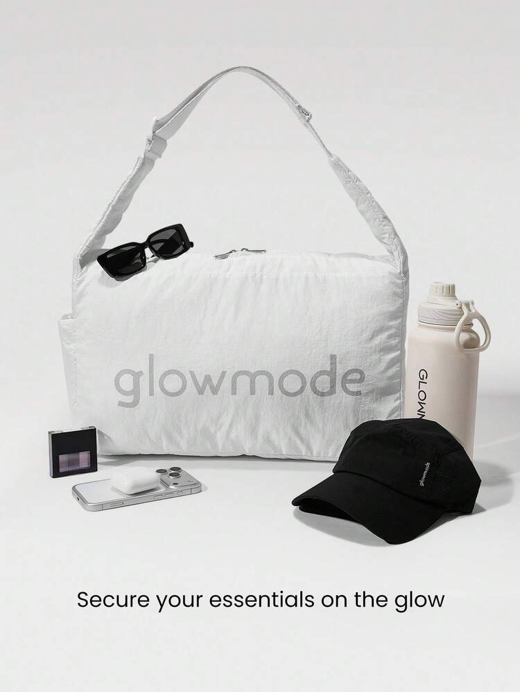 13L Water-Resistant Puffer Side Bottle Pocket Interior Zip Pocket Adjustable Strap Tote Bag Daily Casual Active
