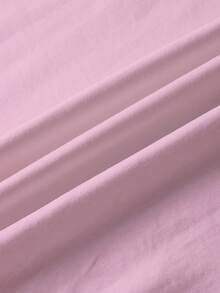 LOONEY TUNES X SHEIN 少女字母与卡通图案粉色圆领短袖T恤 - 白色 - 查看 6