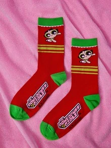THE POWERPUFF GIRLS X SHEIN Women Crew Socks - Multicolor - View 2