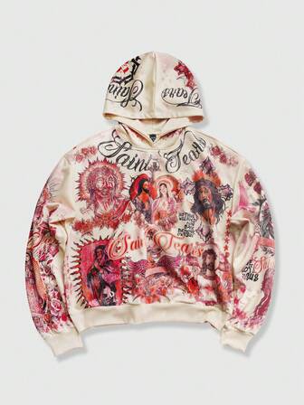 Street Life Herren Streetwear Grafik Muster Hoodie Sweatshirt, Herbst/Winter