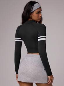 Gameset SHEIN Sport 女士休闲运动拉链短外套 - 彩色 - 查看 2