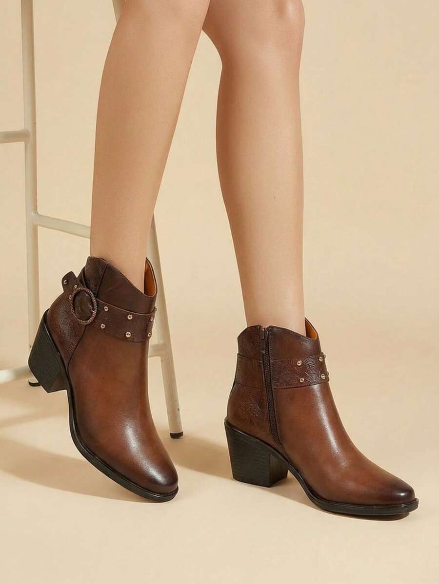 Women Ankle Boots & Booties - 棕色 - 查看 1
