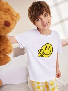 Pijamas básicos suaves con estampado para niños y padres - Multicolor - Ver 6