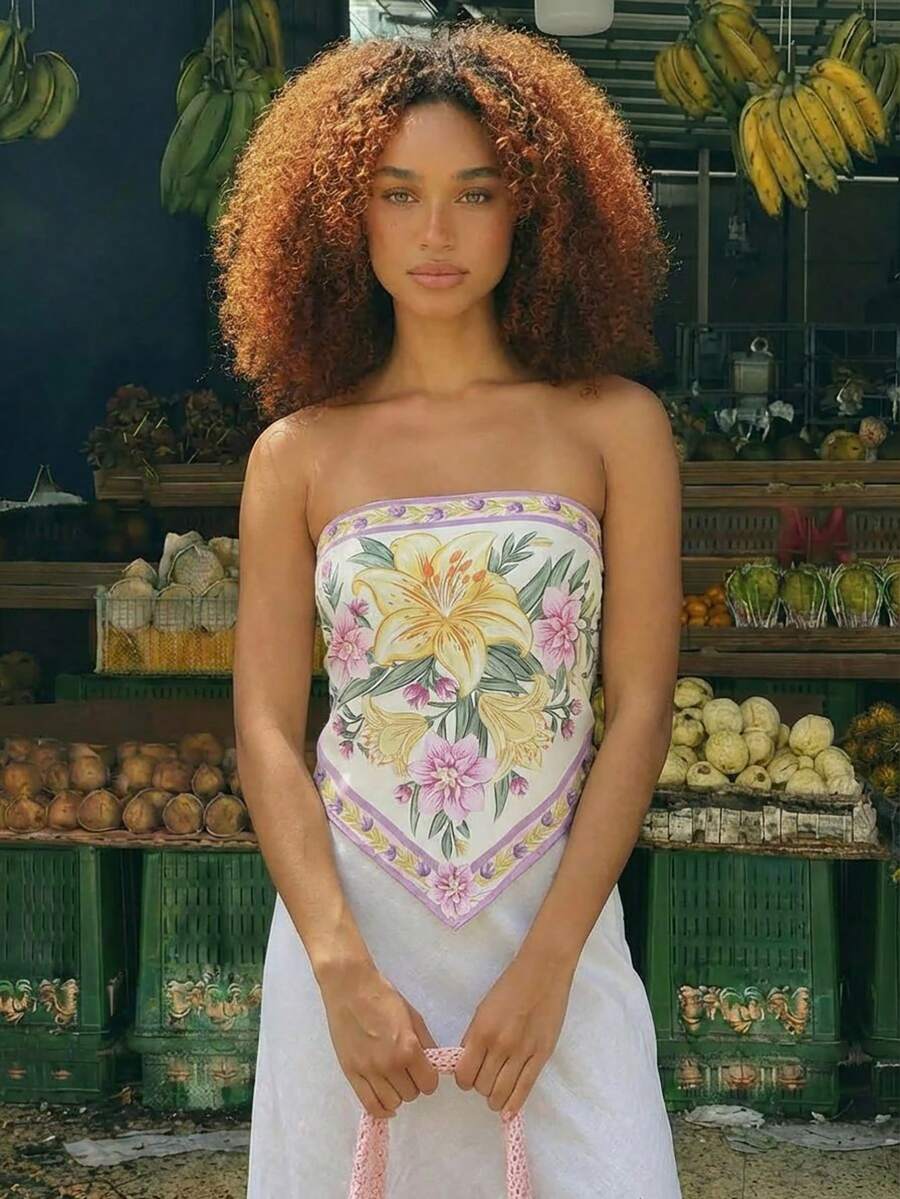 CAJUNI 浪漫花卉卡里奥卡顶级系列热带假期 - 彩色 - 查看 1