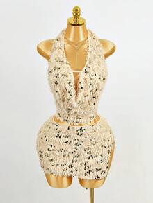 Mistrie 2pcs Women Sequin Sexy Party Crop Top And High Slit Mini Skirt Set , Sequin;Sequin Skirt  Sequin Dress , Sparkly Dress, Shiny Dress, Sequin Dress For Women , Glitter Dress , Sequin , Sequin Skirt Women,