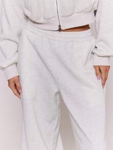 MUSERA Wide Leg Elasticated Waistband Tracksuit Bottoms Fall Autum Winter - Grey - View 5