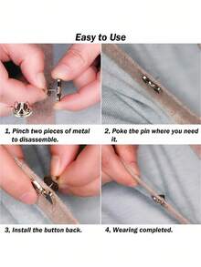 女士衬衫胸针纽扣别针 10 件/20 件/40 件迷你遮盖珐琅翻领别针纽扣毛衣披肩夹用于外套连衣裙装饰，防曝光固定胸针 - 彩色 - 查看 4