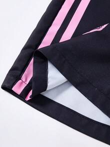 SHEIN Sparklyn 少女宽松蝴蝶印花休闲运动裤，适合日常通勤、休闲、度假、外出聚会、街头穿搭