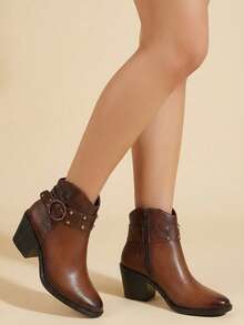 Women Ankle Boots & Booties - 棕色 - 查看 3