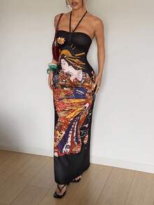 StreetHx 时尚女式多色新款中国风连衣裙 - 彩色 - 查看 3