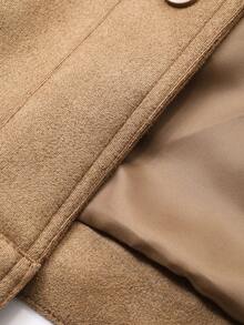 DAZY 女士麂皮休闲背心和裙子两件套 - 卡其色 - 查看 9