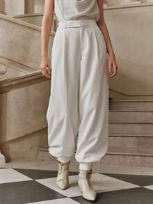 Savoree 女士时尚灯笼裤，秋季款 - 白色 - 查看 5