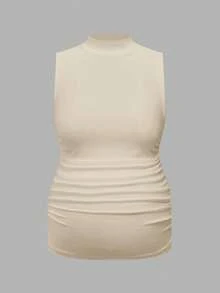 Modmama Atasan Hamil Kasual Warna Polos dengan Detail Kerut, Atasan Menyusui, Atasan Hamil, Kemeja Hamil, Pakaian Hamil untuk Wanita Berlekuk Tubuh - MultiWarna - View 3