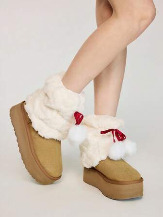 Kawaii 1 Paio di Calzini Riscaldatori per Gambe Carini a Forma di Cervo, Calzini Riscaldatori Oversize Morbidi e Pelosi in Stile Y2K, Aderenti e alla Moda, Adatti per Uso Quotidiano, Autunno/Inverno, Vacanze e Feste