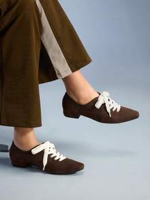 CUCCOO GRLICON Giày cao gót mũi nhọn thời trang cổ điển dành cho nữ, phù hợp cho trang phục dự tiệc Giáng sinh, Lễ Tạ ơn, Năm mới - màu nâu - Xem 2