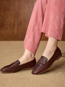 MOTF ZAPATOS PLANOS PARA MUJER CASUALES, CÓMODOS Y VERSÁTILES - Café integral - Ver 8