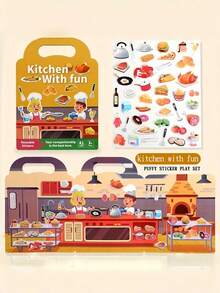 Wielokrotnego użytku książeczka z naklejkami wodoodporna, dwustronna, motywy ze zwierzętami, scenariusze sportowe, rozwój kreatywności, aktywność poznawcza dla dzieci 3+, przyjazna w podróży, zabawa, wypełniacze do skarpet świątecznych, pomysły na prezenty, rustykalny rdzeń, estetyczne must-have - Wielokolorowe - Zobacz 20