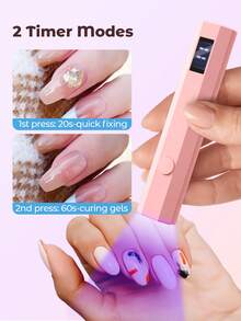 便捷手持式指甲烘干灯 UV/LED 指甲固化全凝胶抛光美甲工具 USB 可充电快干指甲灯