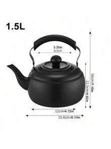 1个带滤网的不锈钢茶壶，用于冲泡和煮茶，耐用的厨房用具，带手柄，现代设计，适用于餐厅、酒店、电磁炉、商用茶壶，也适用于户外和露营。 - 彩色 - 查看 11