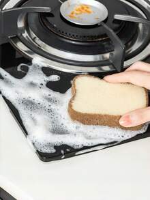 Joivida 2 Heavy-Duty Exfoliating Sponges, Toast-Shaped Sponges, Cute Deep-Cleaning Thickened Exfoliating Kitchen Sponges, Sandwich-Style Dishwashing Sponges For Cleaning The Kitchen. - Multicolor - View 6