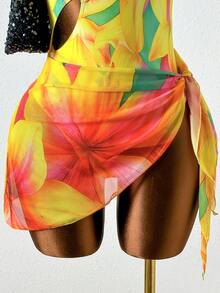 Zestiva Maillot de bain une pièce sexy avec imprimé floral et dos nu, et ensemble de maillot de bain deux pièces. Convient pour les vacances à la plage, le printemps et l'été - Multicolore - Voir 8