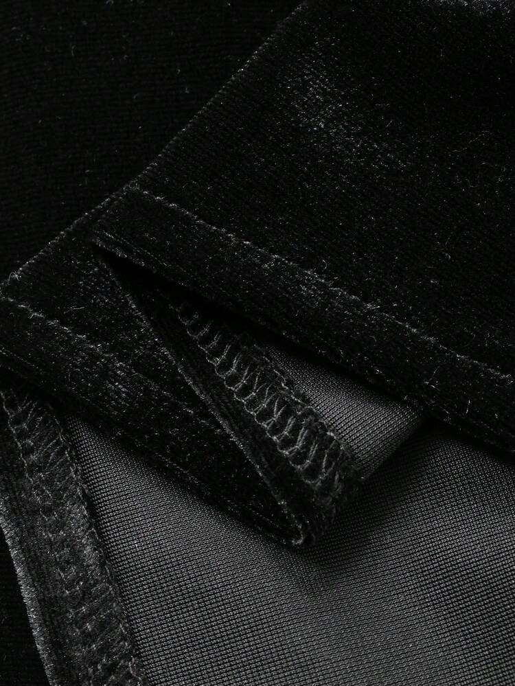 Women's Elegant Commuter Solid Color Lace Trim Fishtail Skirt