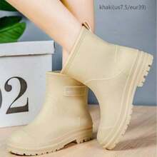 SHEIN 1 双新款雨鞋/鞋套，雨靴防滑耐磨橡胶鞋，短筒男士成人女士防水鞋，时尚厨房靴夏季降温，沙滩，旅行