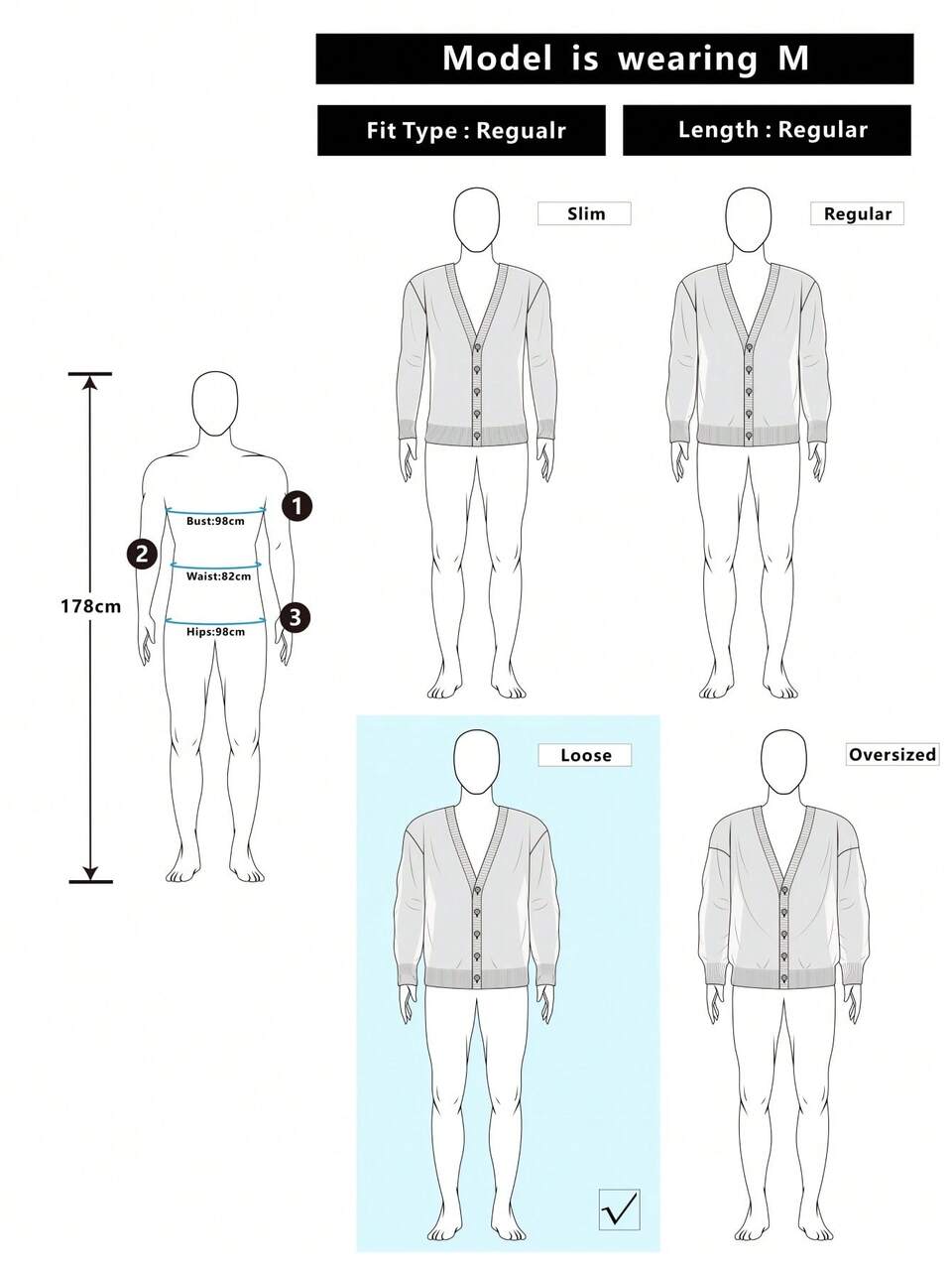 Flat Knit V-Neck Button-Up Cardigan Sweater Long Sleeve Regular Fit Spring Layering Essential