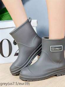 SHEIN 1 双新款雨鞋/鞋套，雨靴防滑耐磨橡胶鞋，短筒男士成人女士防水鞋，时尚厨房靴夏季降温，沙滩，旅行