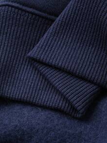 DAZY 青少年男孩字母印花圆领长袖卫衣和运动裤休闲套装 - 藏蓝色 - 查看 8