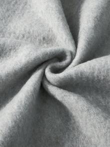 PAVTROS Conjunto de sudadera con capucha con cremallera y estampado de letras y pantalón de chándal con cordón en la cintura para hombre - Gris - Ver 6