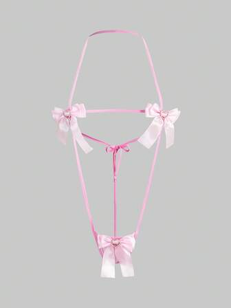 Kawaii Body sexy et mignon grande taille avec nœud et strass en forme de cœur