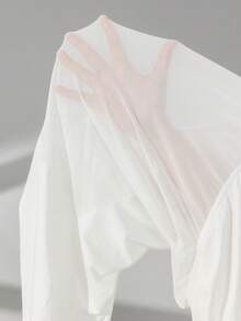 Cheriluna Maternity 优雅长袖孕妇连衣裙，适合拍摄的大气孕妇礼服 - 杏色 - 查看 7