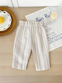 Babygirl 可爱休闲百搭条纹松紧腰夏季裤