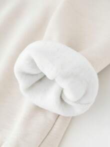 Sudadera de manga larga con estampado de renos, de uso diario cómodo, en color blanco crema festivo, con capucha , estilo minimalista y casual, adecuado para niñas jóvenes en otoño/invierno - hueso - Ver 7