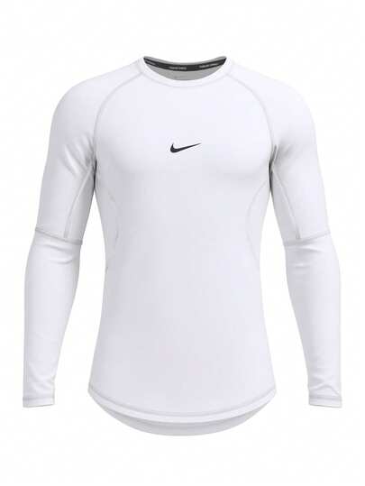 Nike Pro Men's Dri FIit Long-Sleeve Shirts White
