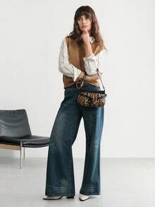 SHECARRY Ladies' Fashionable Leopard Print PU Leather Shoulder Bag, Versatile For Daily Use - leopard print - View 8