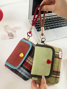 Joivida 多功能收纳袋 - 美观大方的经期用品收纳袋，便携式条纹布艺经期用品整理袋，送朋友的理想礼物，大容量便携式卫生巾收纳袋