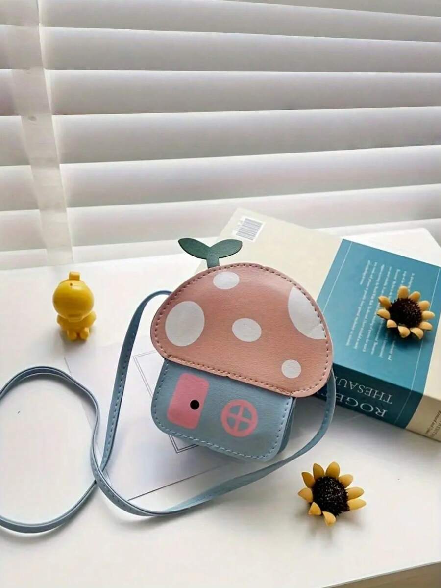 Zazumi Neue Mode Cartoon Cottage Pilz Umhängetasche Crossbody Geldbörse Süßes kleines Haus Design Münzbeutel für Frauen Alltag Lässig Ausgehen Kawaii Ästhetisches Accessoire - Verschiedenfarbig - Übersicht 1