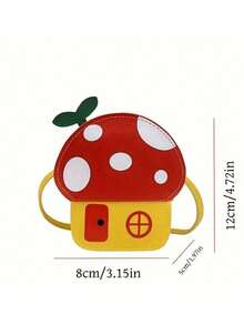 Zazumi Neue Mode Cartoon Cottage Pilz Umhängetasche Crossbody Geldbörse Süßes kleines Haus Design Münzbeutel für Frauen Alltag Lässig Ausgehen Kawaii Ästhetisches Accessoire - Verschiedenfarbig - Übersicht 3