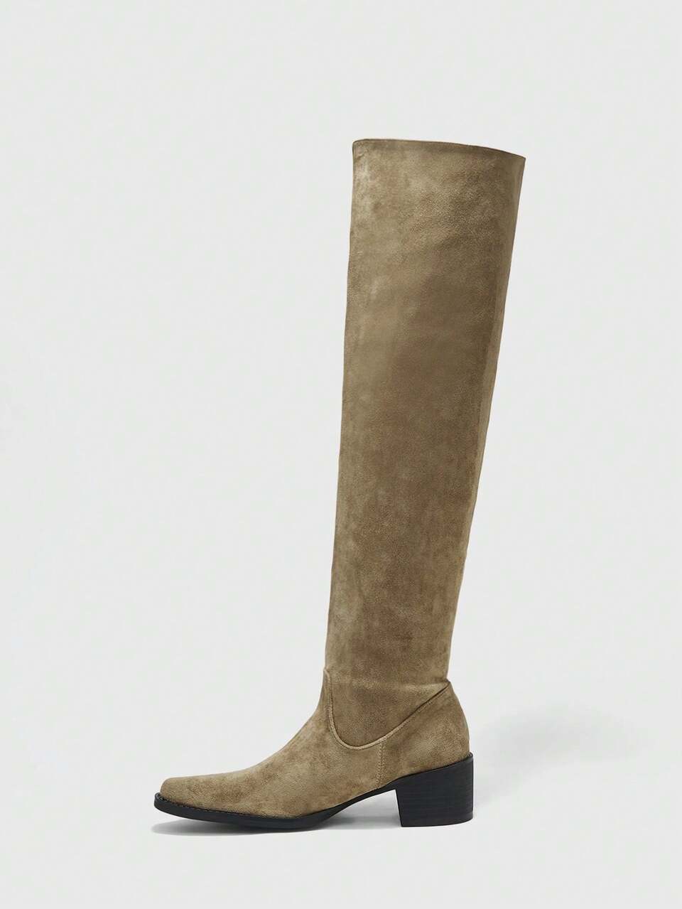 CUCCOO BIZCHIC Women's Fashion Versatile Commuter Chunky Heel Over-The-Knee Boots For Christmas
